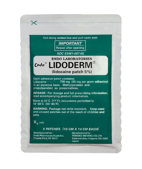 Lidocaine medicated plaster